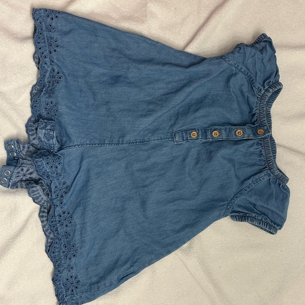 Carter's Blue Baby Romper with Button Accents